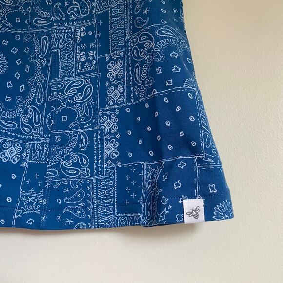 Burt's Bees Blue Paisley Bandana Print Overall Dress Sz 18mo - Picture 3 of 7
